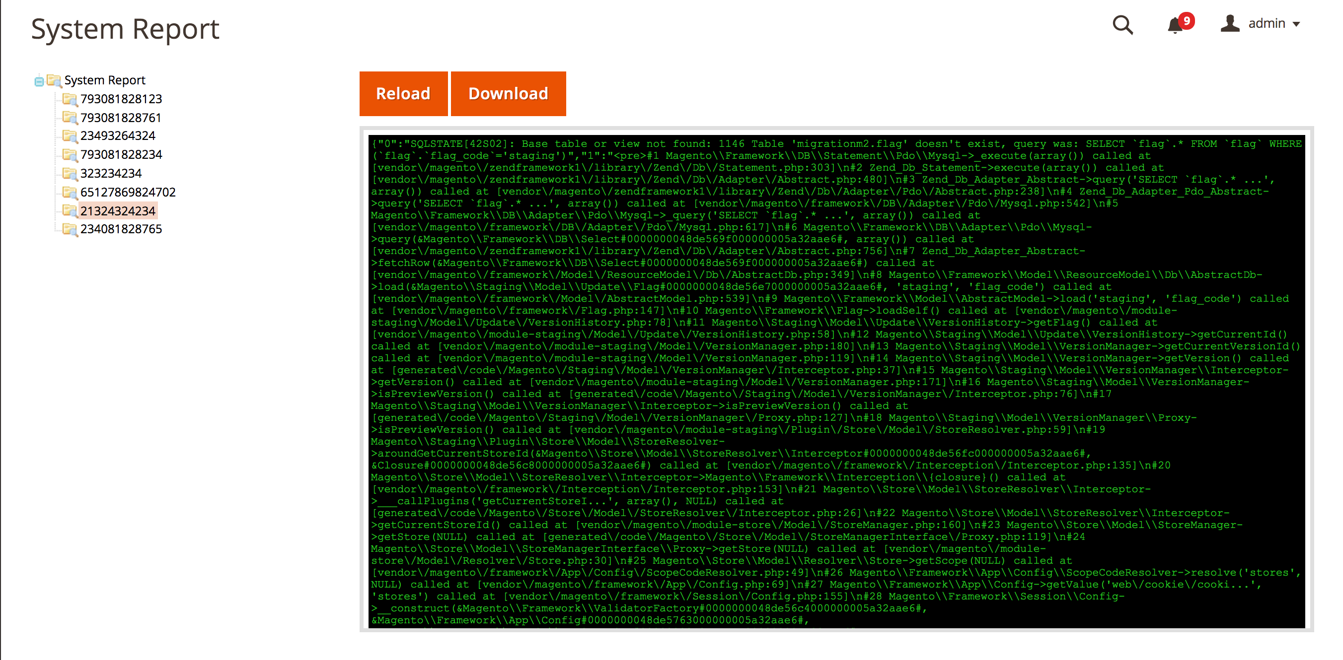 System Reports